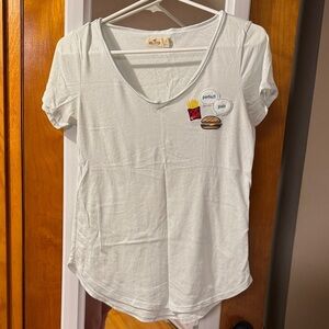 Hollister Perfect Pair Graphic Tee in Light Gray
